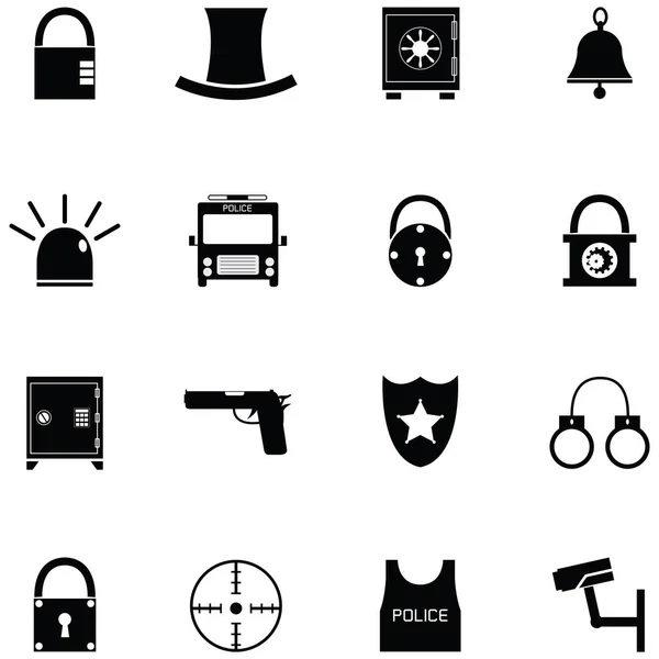 Conjunto Del Icono Seguridad — Archivo Imágenes Vectoriales