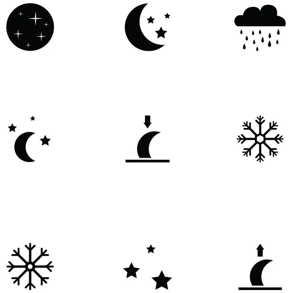 Das Wetter Symbol Gesetzt — Stockvektor