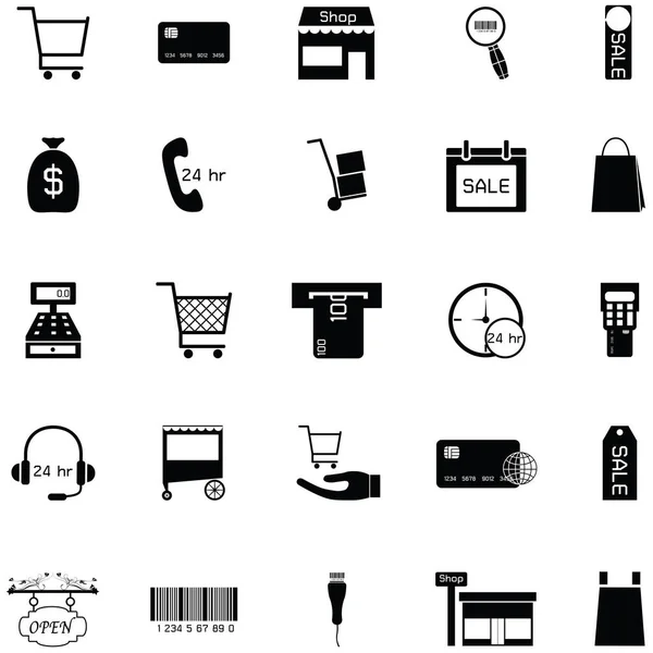 Jeu Icônes Commerce — Image vectorielle