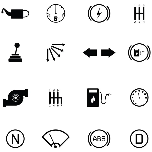 Araba Gösterge Icon Set — Stok Vektör