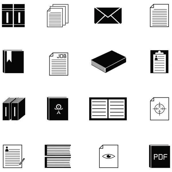 Paper Icon Set — Stock Vector