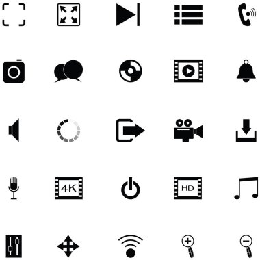 Media player Icon set