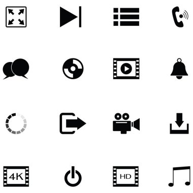 Media player Icon set