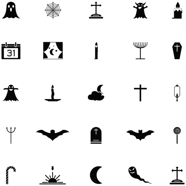 Cadılar Bayramı Icon Set — Stok Vektör