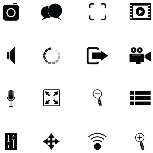 Media Player Icon Set — Stok Vektör