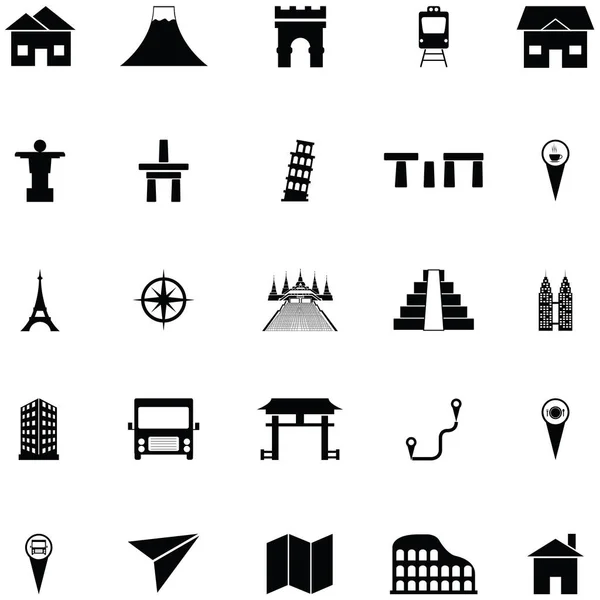 Place Icon Set — Stock Vector