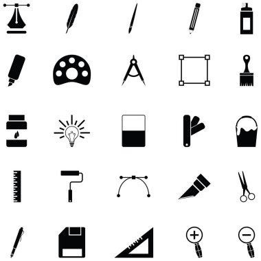 Sanat araç simge seti