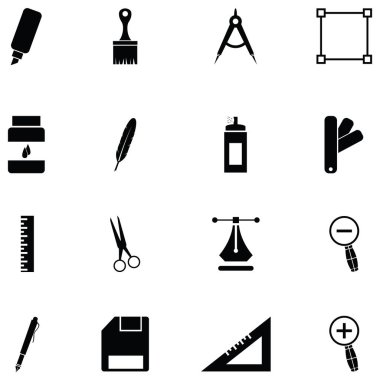Sanat araç simge seti