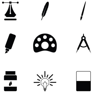 Sanat araç simge seti