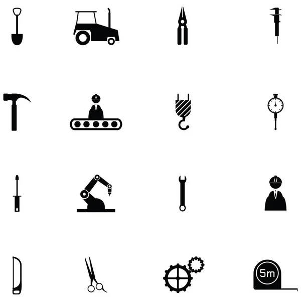 Worker Tool Icon Set — Stock Vector