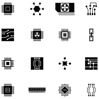 mikroçip Icon set
