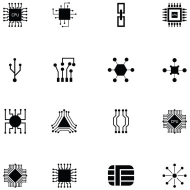 mikroçip Icon set