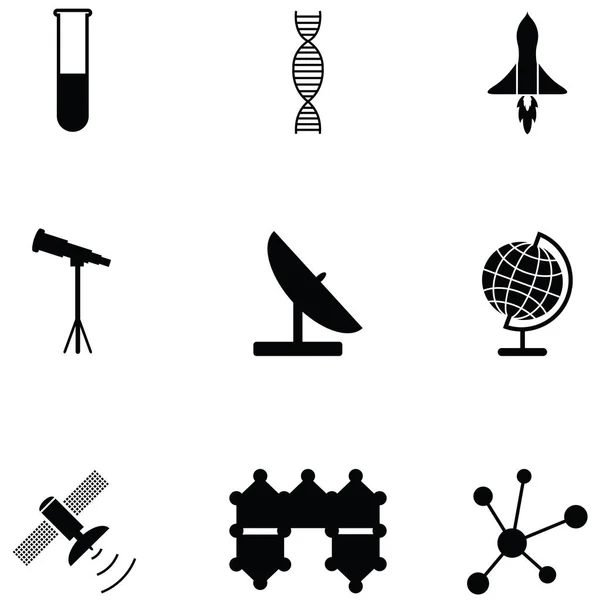 Conjunto Iconos Científicos — Vector de stock