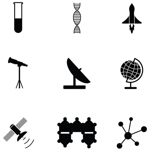 Das Wissenschaftssymbolset — Stockvektor