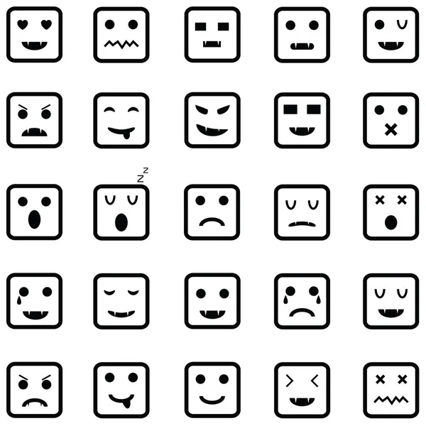 Набір Піктограм Емоцій — стоковий вектор