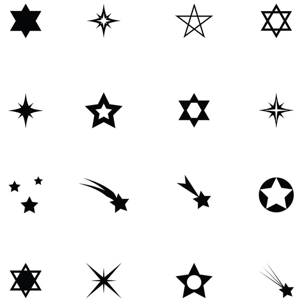 Conjunto Iconos Estrella — Archivo Imágenes Vectoriales