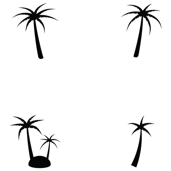 棕榈树图标集 — 图库矢量图片