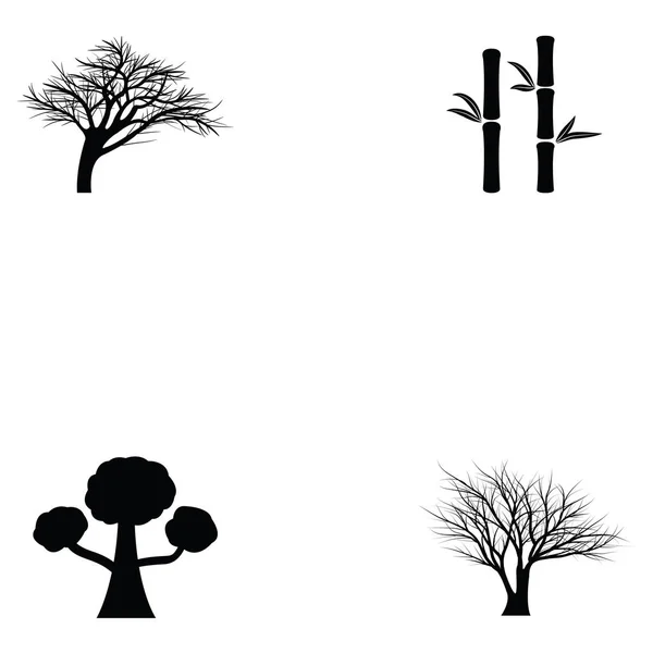 Tree Icon Set — Stock Vector