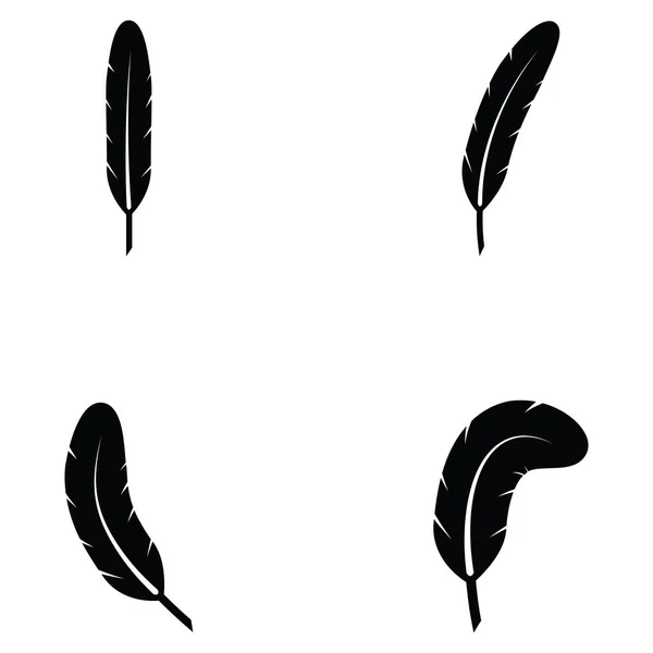 Feather Icon Set — Stock Vector