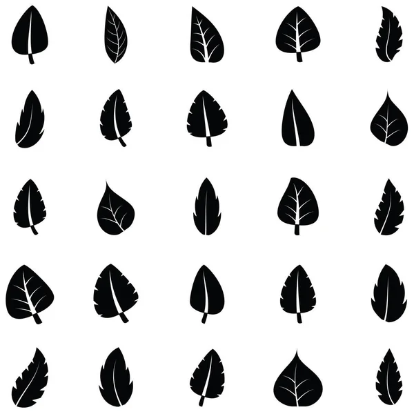 Leaf Icon Set — Stock Vector