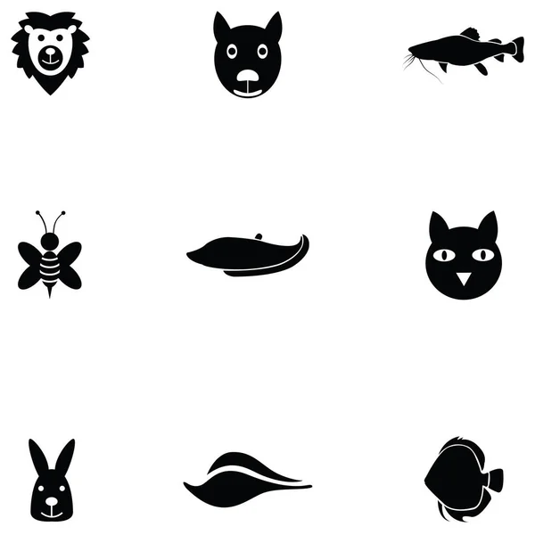 Animals Icon Set — Stock Vector