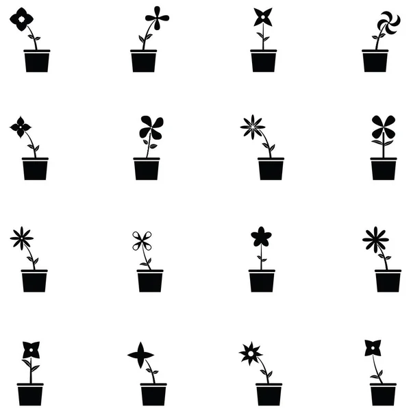 Das Blume Icon Set — Stockvektor