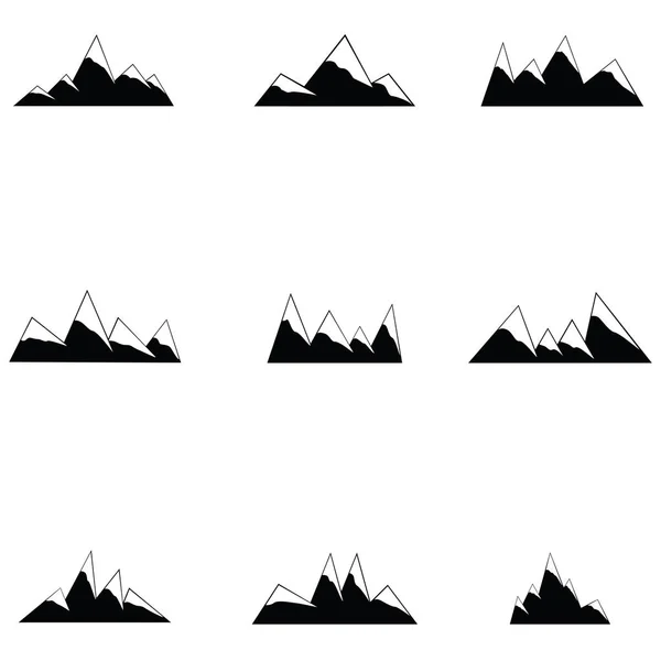 Berg Pictogrammenset — Stockvector