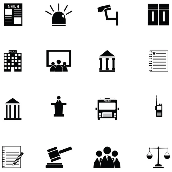 Law Icon Set — Stock Vector