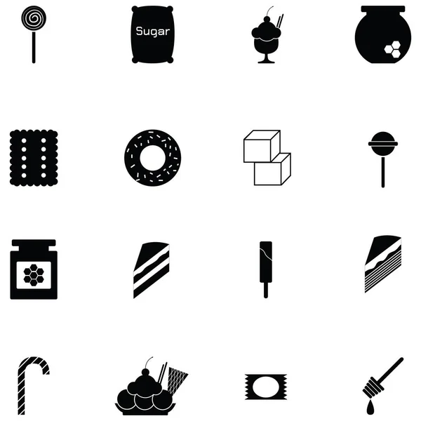 Tatlılar Icon Set — Stok Vektör