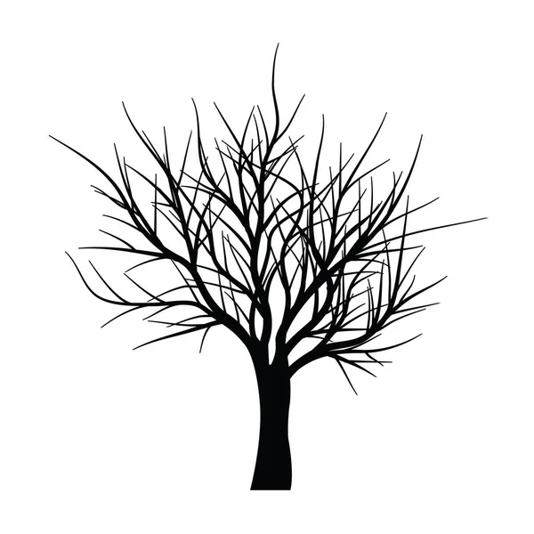 Collection Silhouettes Arbres — Image vectorielle