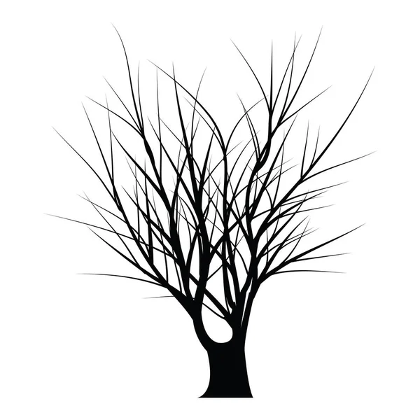 Collection Silhouettes Arbres — Image vectorielle