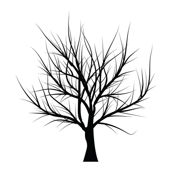 Insamling Träd Silhuetter — Stock vektor