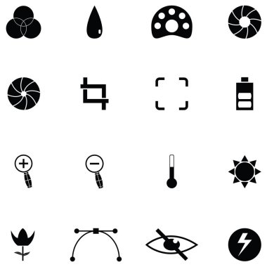 Fotoğraf simge seti