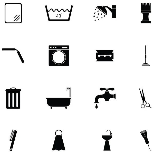 Das Badezimmer Icon Set — Stockvektor