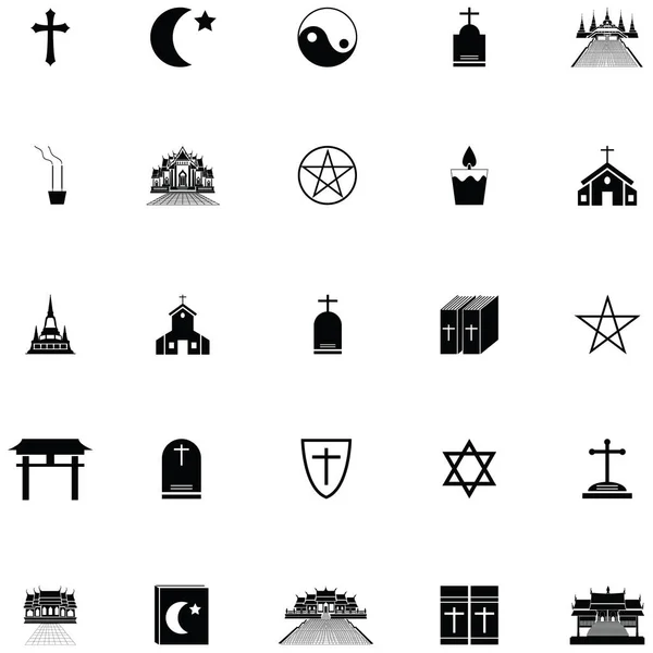 Religions Icon Set — Stock Vector