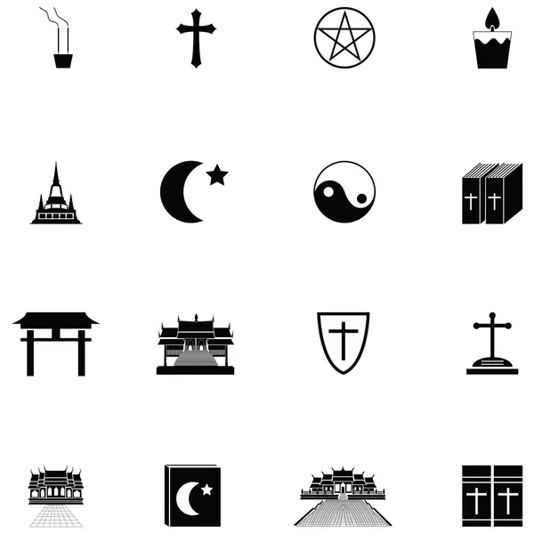 Conjunto Iconos Religiones — Vector de stock