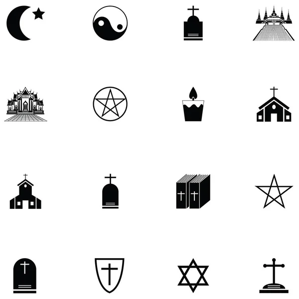 Religions Icon Set Stock Illustration