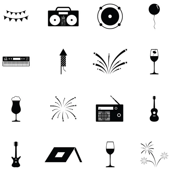 Festival Icon Set — Stok Vektör