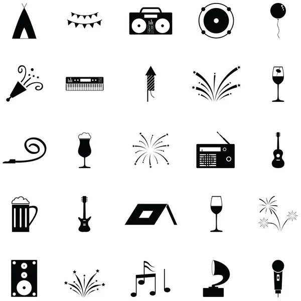 Festival Icon Set — Stok Vektör