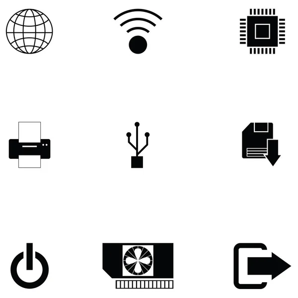 Das Computersymbol Gesetzt — Stockvektor