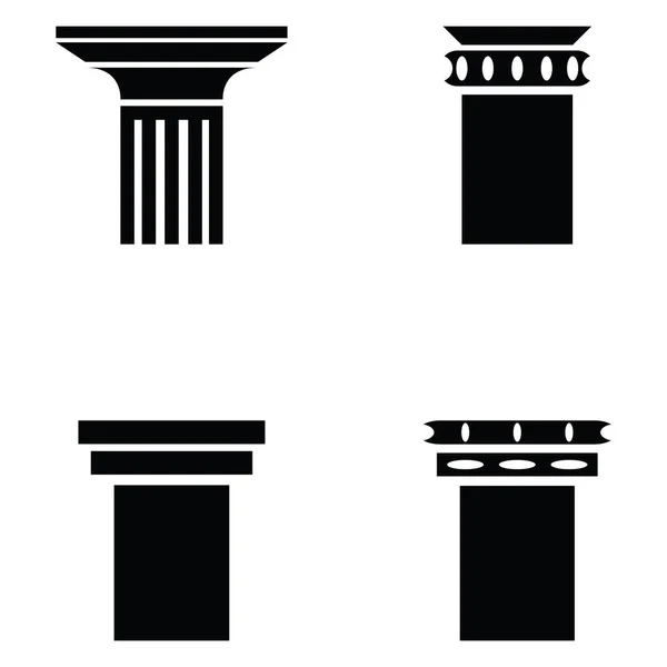 Conjunto Iconos Columna — Vector de stock
