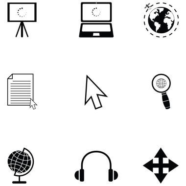 e-öğrenme Icon set