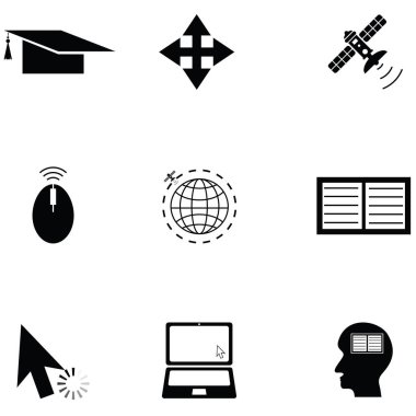 e-öğrenme Icon set