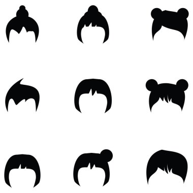 Saç stilleri Icon set
