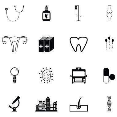 tıbbi simge seti