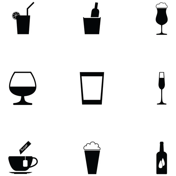 Içki Icons Set — Stok Vektör