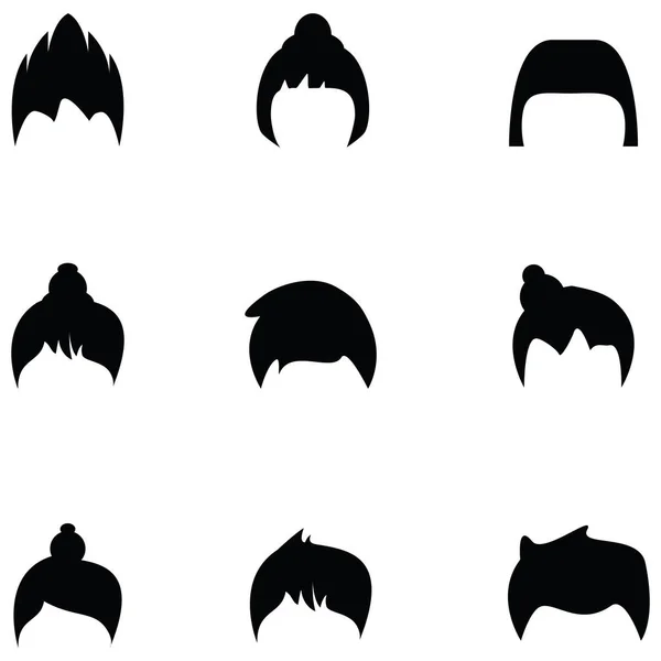 Frisuren Icon Gesetzt — Stockvektor