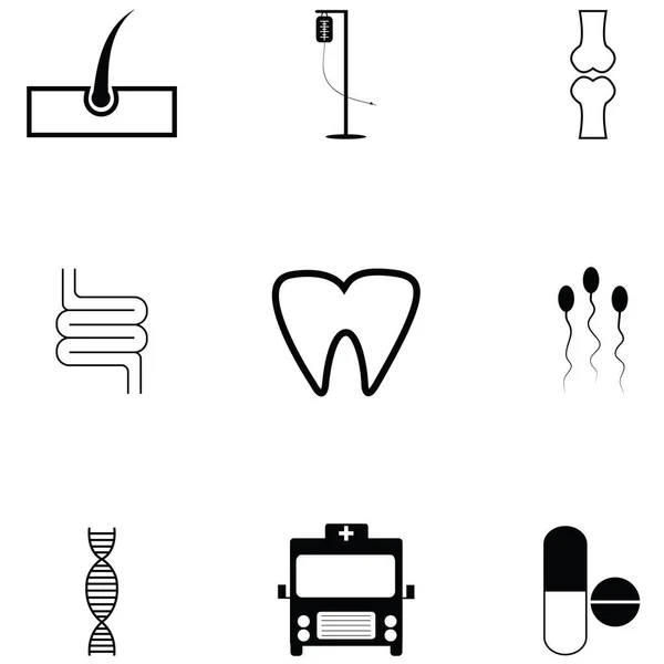 Conjunto Iconos Médicos — Vector de stock