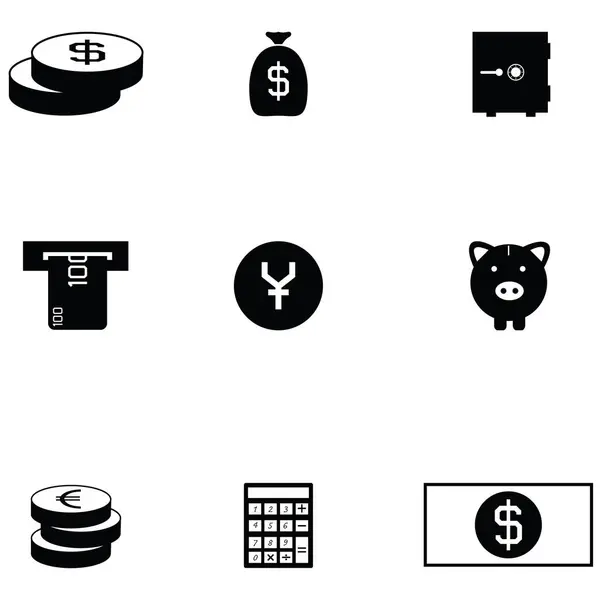 Money Icon Set — Stock Vector