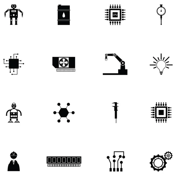 Juego de iconos de robot — Vector de stock